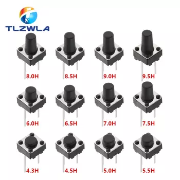 50 шт. Тактильные переключатели TLZWLA 6x6x4.3/5/6/7/8/9/10 мм