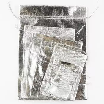 50 шт., тканевые мешочки для ювелирных изделий Ailimi, золотого цвета