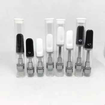 50 шт. Vape CC-ell картриджи 0,5 мл 1 мл атомайзер керамический катушки тележки золото/дерево капельные наконечники 510 нить толстое масло стекло резервуар с воском vape