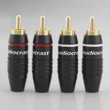 50 шт., высококачественный разъем Audiocrast RCA, паяный адаптер RCA, 24-каратное позолоченное аудиоразъем