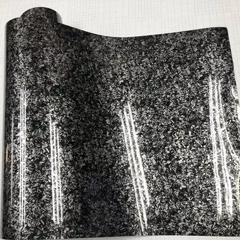 50 см * 100 см до 600 см черное золото серебро кованая углеродная виниловая пленка с пузырьками Воздуха Клей DIY стайлинга автомобилей стикер наклейка обернуть пинг