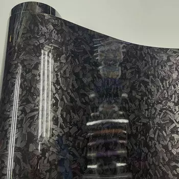 50 см * 200/300/500 см/лот Глянцевая кованая наклейка из ПЭТ супер глянцевая виниловая пленка под карбон для автомобильной упаковки с пузырьками воздуха