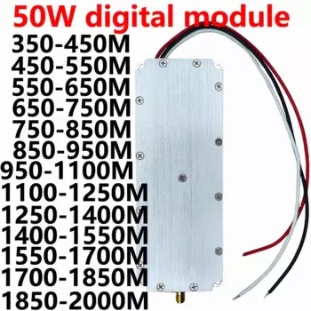 50 Вт Цифровой модуль RF усилитель мощности 350-450MHZ550MHZ650MHZ750MHZ850MHZ950MHZ1100MHZ1250MHZ1400MHZ1550MHZ1700MHZ1850-2000MHZ