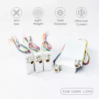 50 Вт модуль RF GaN VSWR LORA усилитель мощности Низкочастотный усилитель 100-200M 200-300M 300-400M 400-500M 500-600M 600-700M 700-800MHZ