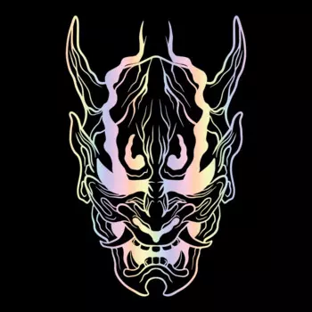 50 см * 32 см JDM Devil автомобильные наклейки всепогодные высеченные виниловые наклейки для авто окна двери капот голографические японские наклейки с демоном