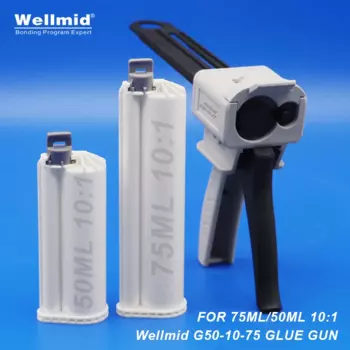50ml 75ml 10:1 Adhesives Dispensing Gun 2K Kit Portable Double Tube Mixing Dispenser Loctite ARALDITE 3M Cartridges AB Glue Gun