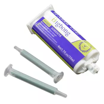 50 мл эпоксидный вязкий клей 1:1 двухкомпонентная смола, сильные клеи, прозрачные AB клеи с 2 смешанными трубками статического смешивания