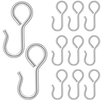 50pcs 23mm Car Seat Cushion Hooks Iron S Hook Easy Installation Practical Auto Seat Pad Accessories Vehicle Storage RV