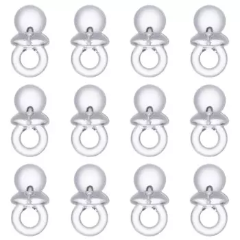 50pcs Beaded Accessories Mini Acrylic Baby Pacifier Newborn Supplies Favors Shower Gift Transparent Adorable Design Safe