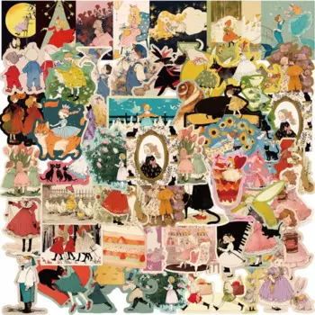 50PCS Fairy Tales Cartoon Stickers Aesthetic Decoration DIY Car Laptop Phone Luggage Bike Toy Graffiti Decal Sticker for Kid