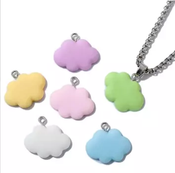 50pcs Kawaii Cloud Resin Charms Cute Kids Pendant Charms for Necklace Earrings Bracelets Jewelry Making Diy 24*20mm F0164