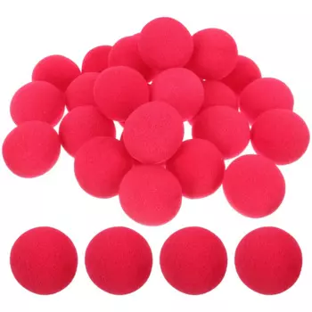 50pcs Red Sponge Clown Nose 50MM Lightweight Comfortable Wear Cosplay Prop Decor Halloween Party Masquerade Carnival Xmas