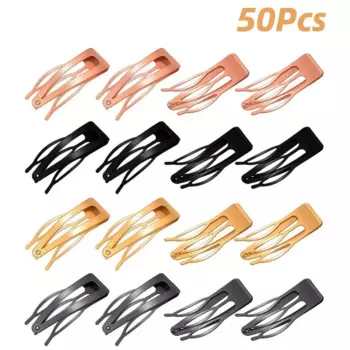 50Pcs/Set Simple Metal Snap BB Hair Clips for Girls Broken Hair Bangs Side Clip Women Hairpins Barrettes Headwear Styling Tools