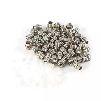 50Pcs Silver 5mm Galvanized Aluminum LED Lamp Holder with Isolated Lampshade & 8mm Thread for Panel Display Accessories