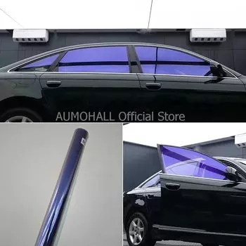 50x300 см красный/зеленый/синий/золотой/прозрачный хамелеон боковое окно автомобиля солнечная пленка тони наклейка защитное стекло оконная фольга УФ-блок