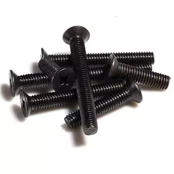 50x M1.2 M1.4 M1.6 M2 M2.5 M3 M3.5 M4 Mini Micro маленький черный 304 Крест Из Нержавеющей Стали Phillips с плоской потайной головкой болт с головкой