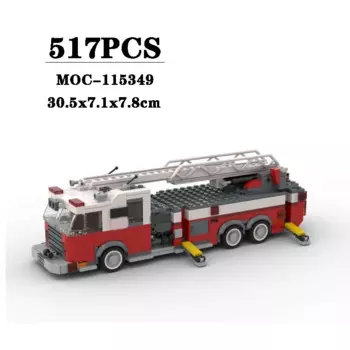 517 шт., Детский конструктор «пожарная машина»