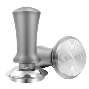 51 мм, 53 мм, 58 мм, темпер для кофе эспрессо, нержавеющая сталь, плоское/ниточное основание, внутренняя пружина, балансный темпер для кофе с фиксированной силой