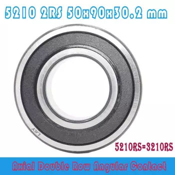5210 2RS Подшипник 50x90x30,2 мм (1 шт.) осевой двухрядный угловой контакт 5210RS 3210 2RS 3056210 резиновое уплотнение шарикоподшипники