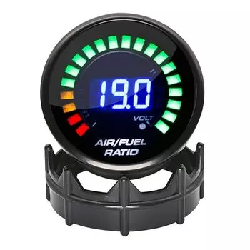 52 мм цифровое соотношение содержания воздуха и топлива AFR узкий диапазон O2 Датчик кислорода светодиодный дисплей измеритель соотношения воздуха и топлива 12 в держатель для гонок