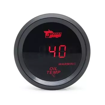 52 Мм Цифровой Красный Светодиодный Датчик Температуры Воды, Давления Масла, Напряжения, Тахометр, Черный Корпус