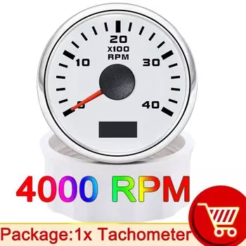52 мм тахометр, датчик, счетчик часов 3K-8K об/мин, водонепроницаемый счетчик часов, ЖК-дисплей с красной подсветкой для автомобиля, лодки по индивидуальному заказу