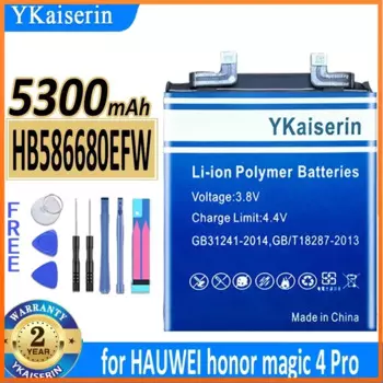 5300 мАч YKaiserin HB 586680 Аккумулятор EFW для HAUWEI Honor Magic 4 Pro 4Pro Magic 4 Pro Аккумуляторы для смартфонов Гарантия