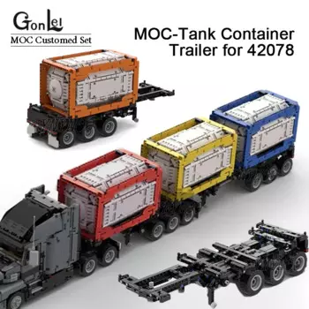 537 шт./лот MOC Танк шасси прицеп для 42078 знак гимн грузовик автомобили Строительные блоки модель Сделай Сам Кирпичи Игрушки Подарки
