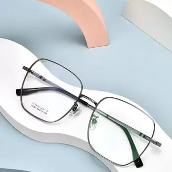 54-17-146 искусственная титановая фотография, квадратная оптическая оправа, полная оправа, большая деловая оправа, солнцезащитные очки для близорукости