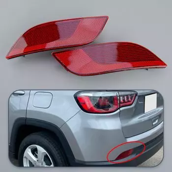 55112678AA 55112679AA 1 пара задний левый и правый боковой бампер искусственная лампа с красными линзами подходит для Jeep Compass 2017-2023
