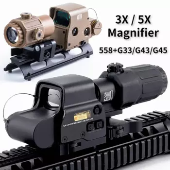 558 G33 G43 Голографический коллиматорный рефлекторный прицел EXPS3 Red Dot Оптический прицел подходит для направляющих 20 мм для страйкбола, снайперской винтовки, охоты