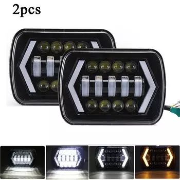 55 Вт 7x6 '5X7 "водонепроницаемая светодиодная лампа для проектора Hi-Lo Beam Halo для Jeep Cherokee XJ автомобильные аксессуары для фар