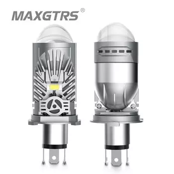55 Вт H4 светодиодный Hi-lo мини-проектор с линзами для фар, комплект ламп для автомобилей, мотоциклов, прозрачный луч, узор RHD LHD 12V Plug& Play