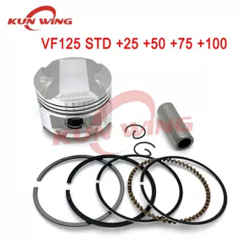 Комплект поршневых колец 56,5 мм STD + 25 + 50 + 75 + 100 для Daelim VF125 VT125 VF 125 (4 поршня клапана) 56,75 мм 57 мм 57,25 мм 57,5 мм отверстие
