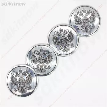 56 мм Диаметр 4 шт. наклейка на автомобиль с изображением российского орла колпачки на ступицу колеса наклейка на обод эмблема значок украшение для стайлинга