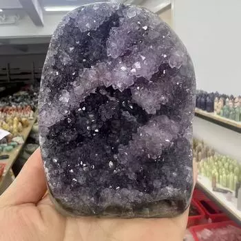 590 г 9 см натуральный уругвай мечта аметист кальцит кварцевый кристалл