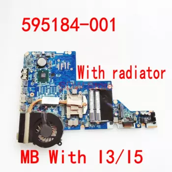 595184-001 DA0AX1MB6H1 для HP CQ42 CQ62 G42 CQ62 материнская плата I3 + радиатор вместо 595183-001 623915-001 592809-001 605140-001