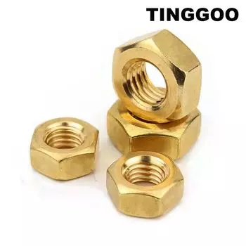TINGGOO Латунные шестигранные гайки DIN934 М1-М12