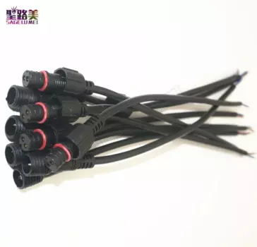 SAGE LU MEI 2/3/4/5 Pin Waterproof LED Connectors Black