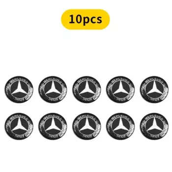 5/10 шт. 14 мм наклейки с эмблемой ключа автомобиля, наклейки с логотипом ключа авто управления для Mercedes Benz AMG W203 W206 W220 W205 W211 W212 W201 W210