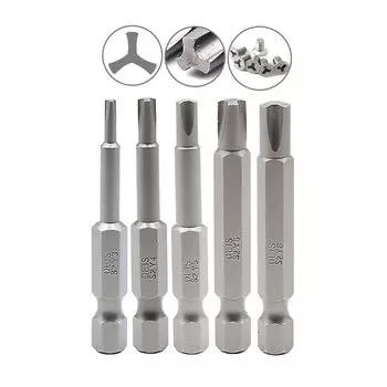 5/10 шт. 50 мм Y-образные магнитные биты для отверток S2, легированная сталь 1/4 дюйма, шестигранный хвостовик Y3 Y4 Y5 Y6 Y8