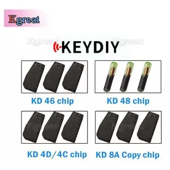 5 10 шт. KEYDIY Автомобильный ключ чип KD 4C/4D KD 48 KD 46 4C 4D 46 48 8A копия транспондера для KEYDIY KDX2 ключ программатор транспондер чип