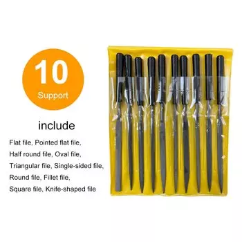 5/10 шт мини-прецизионный набор игл с поли-ручками ювелирный инструмент DIY деревянный рашпиль игла полировка резьба алмазные инструменты