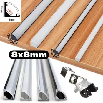 5/10 шт. алюминиевый профиль для светодиодной ленты khelse Surface Mounted V-type