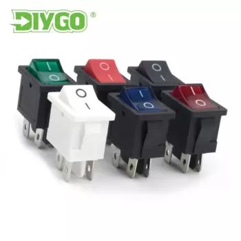 Переключатель KCD1 4-контактный 21*15 мм DIY GO