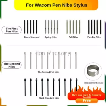 5/10Pcs Nibs For WACOM Tablet Pen Graphic Drawing Pad For BAMBOO CTL-460 660 470 471 671 672 Hand-painted Board Nibs Free Gift