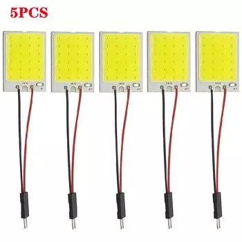 4 шт. T10 светодиодный белый COB 18/24/36/48 светодиодный 24SMD пластина для салона автомобиля купольная лампа 12 В панель лампы для чтения авто W5W Festoon