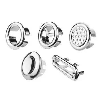 5/1 шт., переливная крышка с отверстием для раковины для кухни, ванной комнаты, украшение для раковины, сливная крышка для раковины, умывальник, круглая заглушка с кольцом для перелива