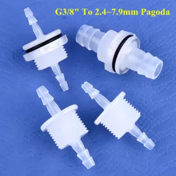 5 ~ 200 шт. G3/8 ''2,4 ~ 9,5 мм прямые разъемы, шестигранная гайка, уплотнительное кольцо, аквариумный бак из ПП пагоды, адаптер для воздушного насоса, переходная пластина, соединение шланга
