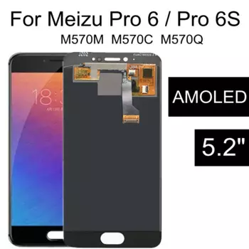 5,2 AMOLED ЖК-дисплей для Meizu Pro6 pro 6 M570, ЖК-дисплей, сенсорный экран, дигитайзер в сборе, замена для Meizu Pro 6S LCD